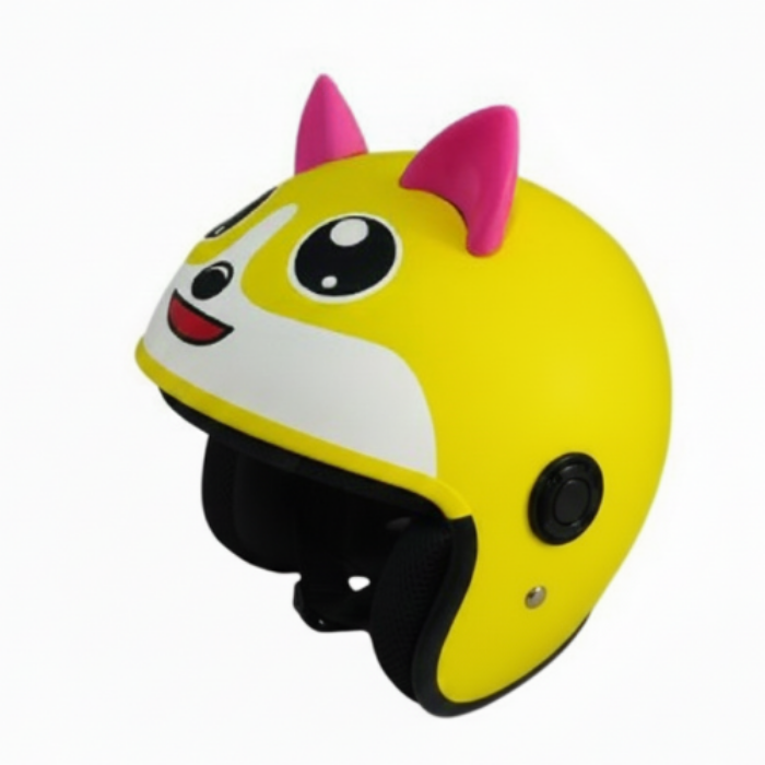 CASCO NIÑO AMARILLO SIN GAFAS CON OREJAS TALLA ÚNICA (NO INCLUYE VISOR)