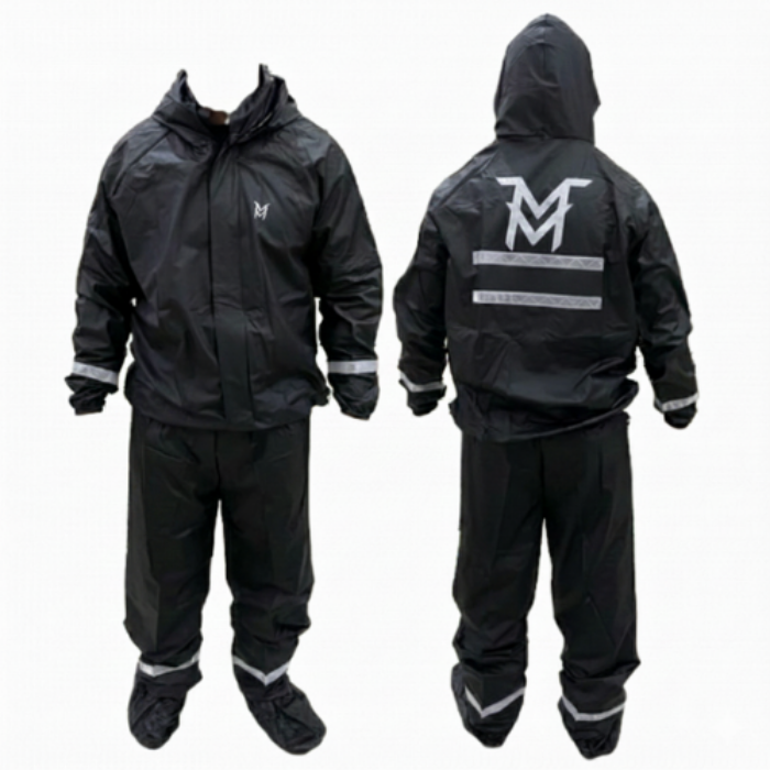 IMPERMEABLE SILICONADO MOTO MELLOS NEGRO XL