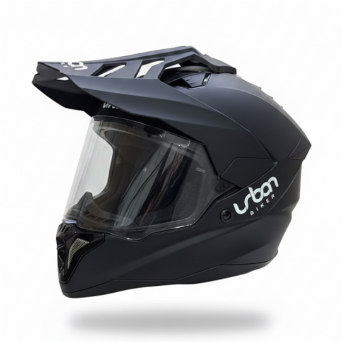 CASCO MULTIPROPOSITO URBAN 89 SOLID NEGRO MATE M + VISOR DE COLOR
