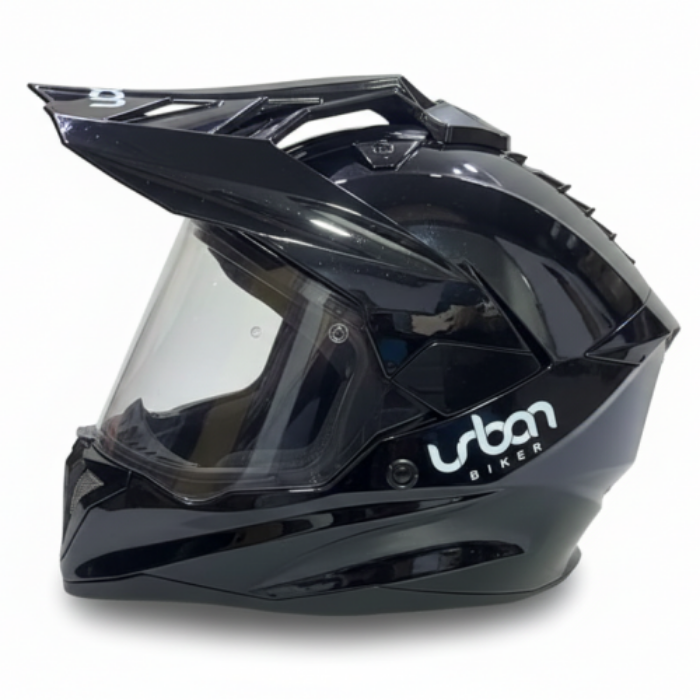 CASCO MULTIPROPOSITO URBAN 89 SOLID NEGRO PERLADO S + VISOR DE COLOR