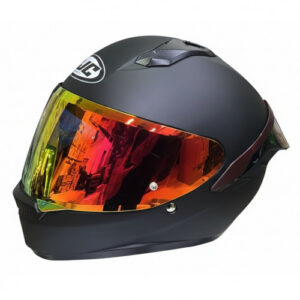 Casco Integral Hjc C10 Solid Negro Visor  Dorado Rojo S (3158)