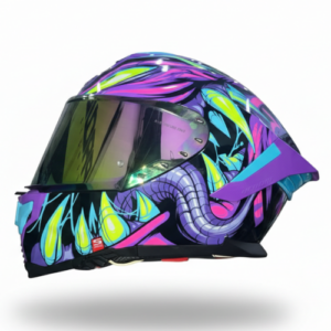 Casco Integral Shaft Pro 609 Venom Horror Negro Fucsia Visor Iridium S (197533)