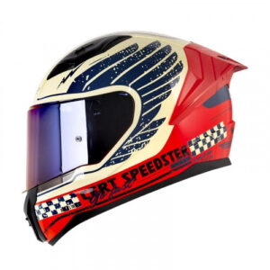 Casco Integral Ls2 Ff810 Ready Set Beige Rojo Brillo Visor Iridium S (171533)