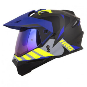 Casco Multiproposito Hro-Mx330Dv Yorchi Gris Oscuro Azul Visor Iridium L (168059)