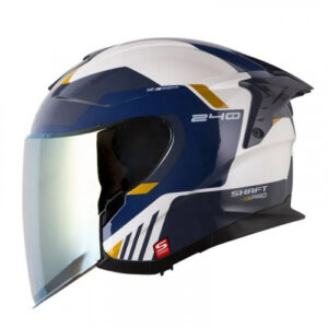 Casco Abierto Shaft_Pro 240Dv Nanix Blanco Perlado Azul Visor Iridium L (184931)
