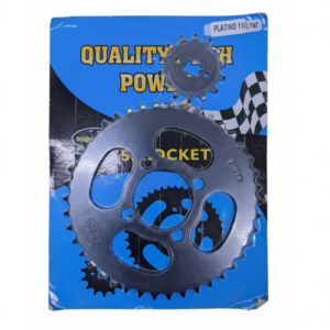 Plato Piñón Platino 110 Negro 42T-14T-428H