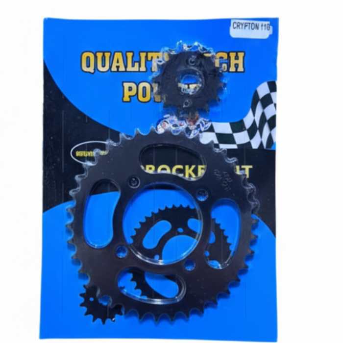 PLATO PIÑÓN CRYPTON 110 NEGRO 38T-14T-428H