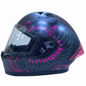 Casco Integral Ich 503 Thorns Negro Morado Mate Visor Transparente L -195968