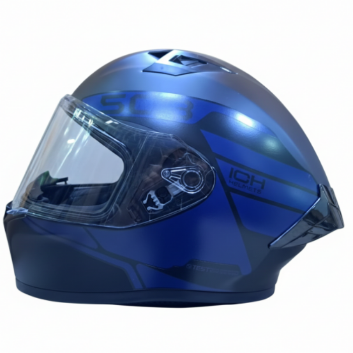 CASCO INTEGRAL ICH 503 BUNCH NEGRO AZUL OSCURO VISOR TR L -200612