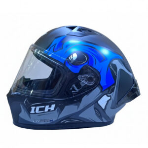Casco Integral Ich 503 Fossevil Negro Azul Blanco Mate Visor Tr M -200811