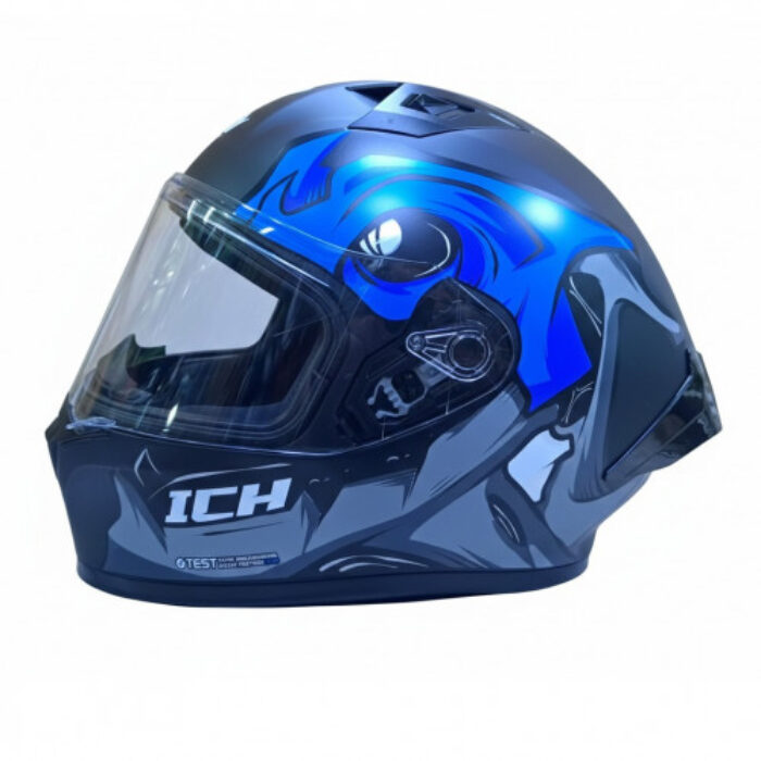 CASCO INTEGRAL ICH 503 FOSSEVIL NEGRO GRIS BLANCO MATE VISOR TR L -200812