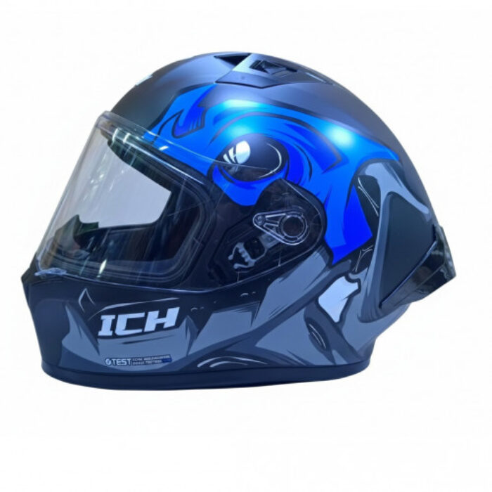 CASCO INTEGRAL ICH 503 FOSSEVIL NEGRO AZUL BLANCO MATE VISOR TR XL -200813