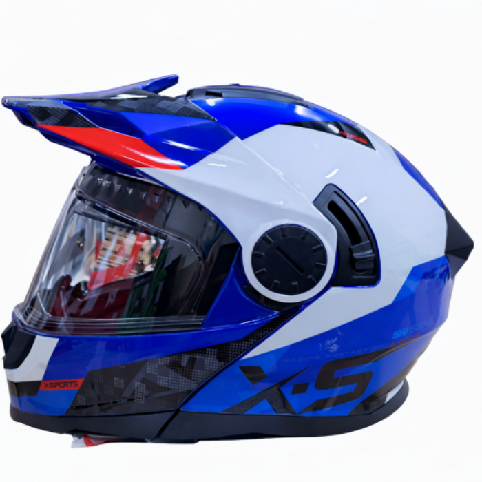 CASCO ABATIBLE XSPORTS 165 AMPTOP AZUL ROJO XL
