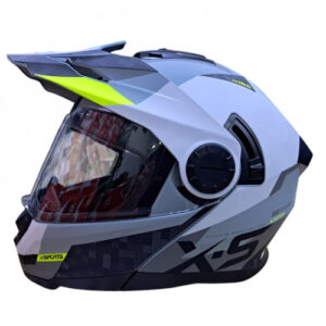 Casco Abatible Xsports 165 Amptop Gris Amarillo M