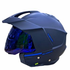 Casco Abierto Shaft 227Trial Solid Negro Azul Visor Iridium  Xl (188281)
