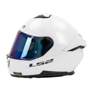 Casco Integral Ls2 Ff808 Streamii Solid Blanco Brillo  Visor Iridium S - 200367
