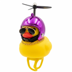 ACOMPAÑANTE VIAJERO PATO AMARILLO (CASCO FUCSIA)