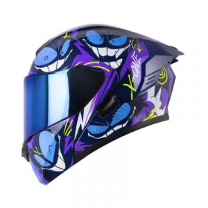CASCO ABATIBLE X-ONE X-3000RS XMILEY AZUL OSCURO AZUL VISOR IRIDIUM M (194242)