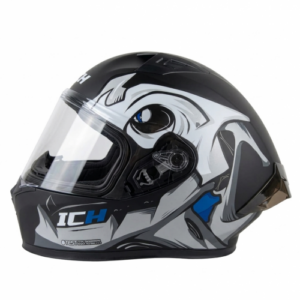 Casco Integral Ich 503 Fossevil Negro Blanco Azul Visor Tr L (200832)