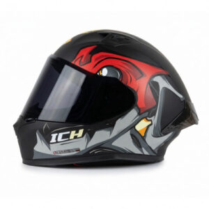 Casco Integral Ich 503 Fossevil Negro Rojo Amarillo Mate Visor Smoke M (200883)