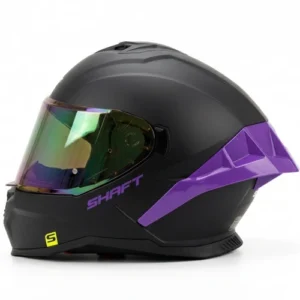 CASCO INTEGRAL SHAFT 598 GTR SOLID NEGRO MORADO VISOR IRIDIUM S