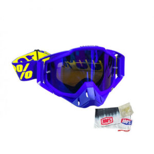 Gafas Motocross 100% The Racecraft Azul Amarillo Lente Azul