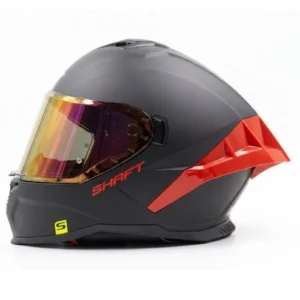 CASCO INTEGRAL SHAFT 598 GTR SOLID NEGRO ROJO VISOR IRIDIUM XL