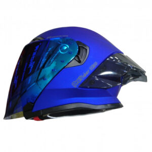 Casco Abierto Pro Rider 217 Azul Mate Visor Revo Azul Spoiler Humo Xl