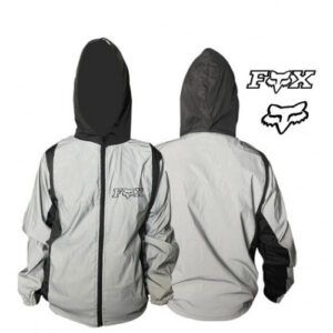 Chaqueta Fox Cortavientos Reflectiva Línea Negra Logo Xxl