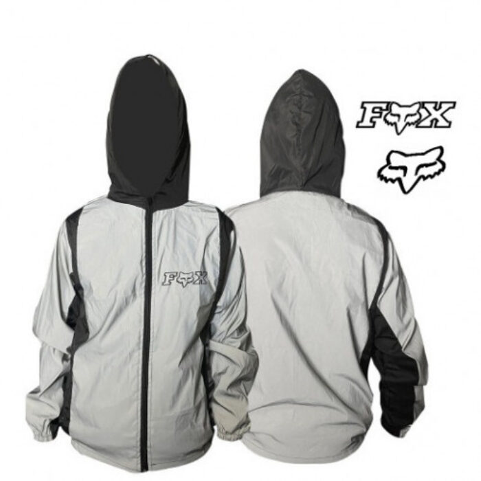 CHAQUETA FOX CORTAVIENTOS REFLECTIVA LÍNEA NEGRA LOGO XXL