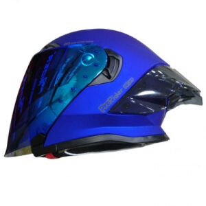 Casco Abierto Pro Rider 217 Azul Mate Visor Revo Azul Spoiler Humo S