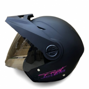 Casco Abierto Jet 916 Negro Solid Morado Fucsia S