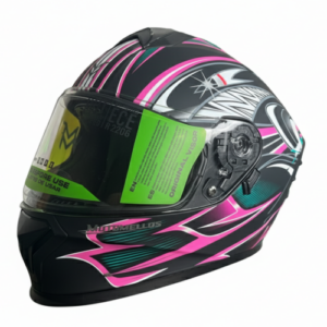 Casco Integral MM 971 DV Negro Fucsia Visor TR