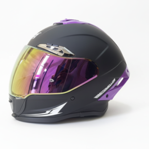 Casco Integral Mm 667 Solid Negro Morado Visor Iridium M