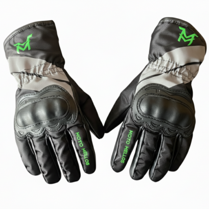 GUANTES MOTO MELLOS TERMICOS WP  NEGRO VERDE S