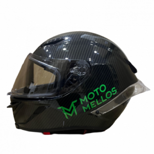 Casco Integral Mm K6 Carbón Visor Rojo Traslucido Y Alerón Dorado L