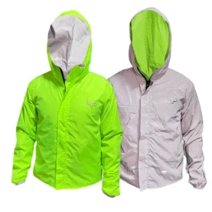 CHAQUETA FOX DOBLE FAZ REFLECTIVA VERDE/GRIS L
