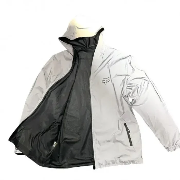 CHAQUETA FOX CORTAVIENTOS GRIS FORRADA L