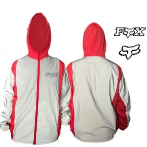 CHAQUETA FOX CORTAVIENTOS REFLECTIVA LÍNEA ROJA L