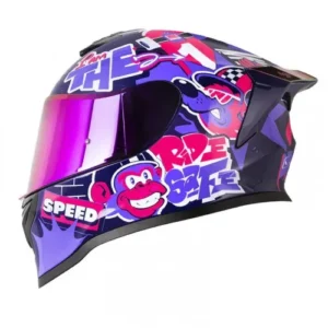 CASCO INTEGRAL HRO 506 SP CHAMP MORADO OSCURO MORADO VISOR IRIDIUM S