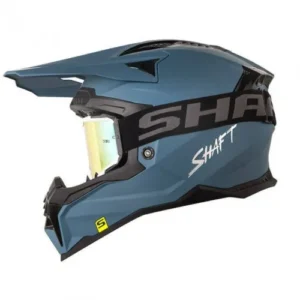 CASCO CROSS SHAFT MX60 SOLID AZUL SILVER GAFAS IRIDIUM XL