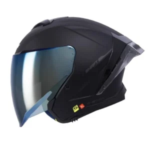 CASCO ABIERTO SHAFT 246 SOLID NEGRO GRIS VISOR IRIDIUM XL (191406)