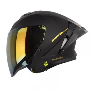 CASCO ABIERTO SHAFT 246 SOLID NEGRO DORADO VISOR IRIDIUM L (194770)