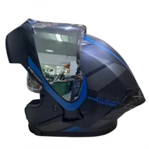 CASCO ABATIBLE ICH 3120 ORDANOX NEGRO AZUL OSCURO VISOR SILVER XL (200417)