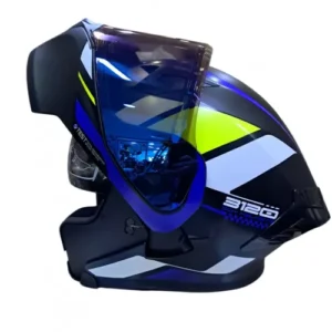CASCO ABATIBLE ICH 3120 ORDANOX NEGRO AZUL BLANCO VISOR AZUL XL (200457)