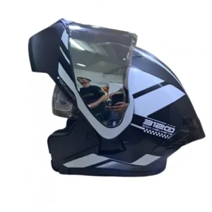 CASCO ABATIBLE ICH 3120 ORDANOX NEGRO BLANCO VISOR SILVER XL (200477)