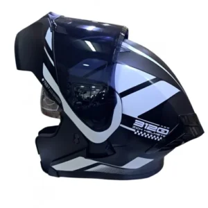 CASCO ABATIBLE ICH 3120 ORDANOX NEGRO BLANCO VISOR SMOKE M (200483)