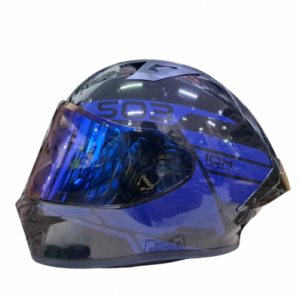CASCO INTEGRAL ICH 503 BUNCH NEGRO AZUL OSCURO VISOR AZUL XL (200597)