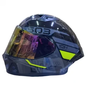 CASCO INTEGRAL ICH 503 BUNCH NEGRO GRIS OSCURO VISOR MORADO XL (200637)