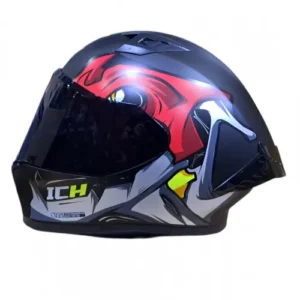 CASCO INTEGRAL ICH 503 FOSSEVIL NEGRO ROJO AMARILLO VISOR SMOKE L